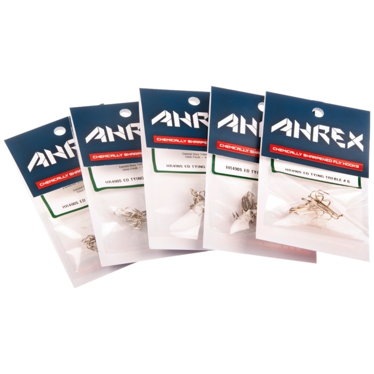 Ahrex Hr490S Esmond Drury Treble (Silver Finish) #12 Salmon Fly Tying Hooks